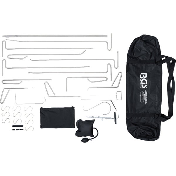 Schwarze BGS technic Tragetasche mit Reißverschluss und Tragegurt.