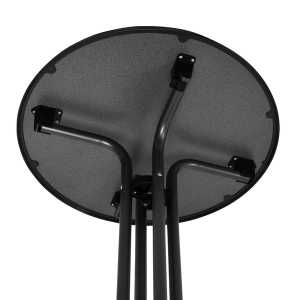 Beautissu Bellini Stehtisch Ø80cm Schwarz