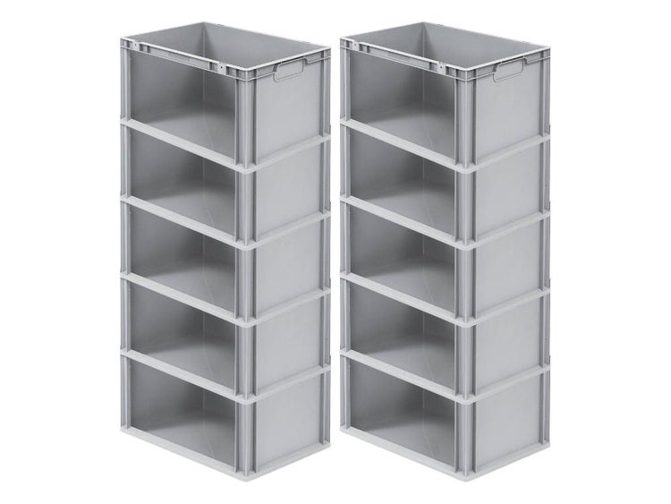 PROREGAL Eurobox NextGen Store HxBxT 32 x 40 x 60 cm 65 Liter Seite Offen Eurobehälter Transportbox