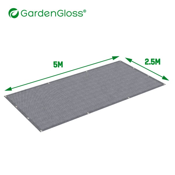 GardenGloss Vorzeltteppich 250x500 - Camping Teppich Outdoor Wetterfest - Campingteppich, Zeltteppich inkl. 12 Befestigungsnägel und Tragetasche