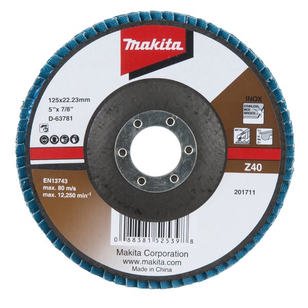Makita Fächerschleifscheibe 125 mm Z40 - D-63781