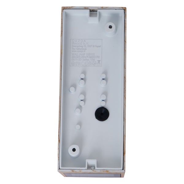 Rückansicht einer rechteckigen Wandleuchte mit technischen Angaben zur Schutzart IP54, GU10 Fassung und 220 bis 240 Volt Spannung.