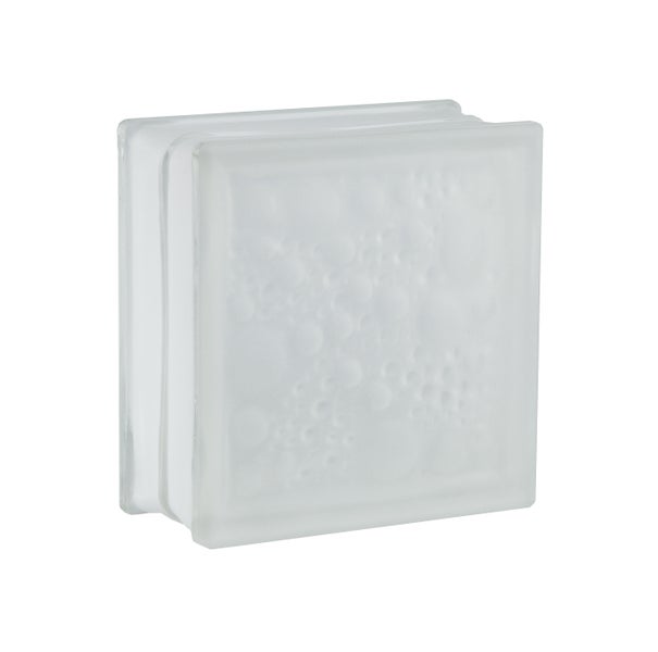 Basic Glasbaustein Savona einseitig satiniert 19 x 19 x 8 cm - 6 Stück