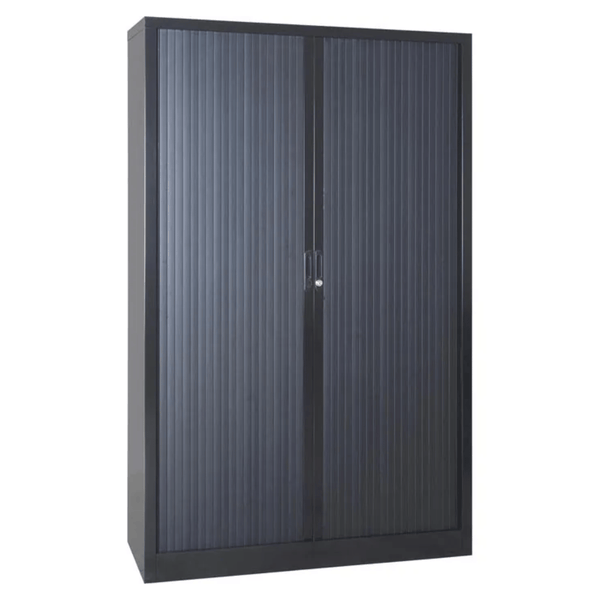 PROREGAL Rollladenschrank Weasel 5 Ordernhöhen HxBxT 195 x 120 x 46 cm Schwarz