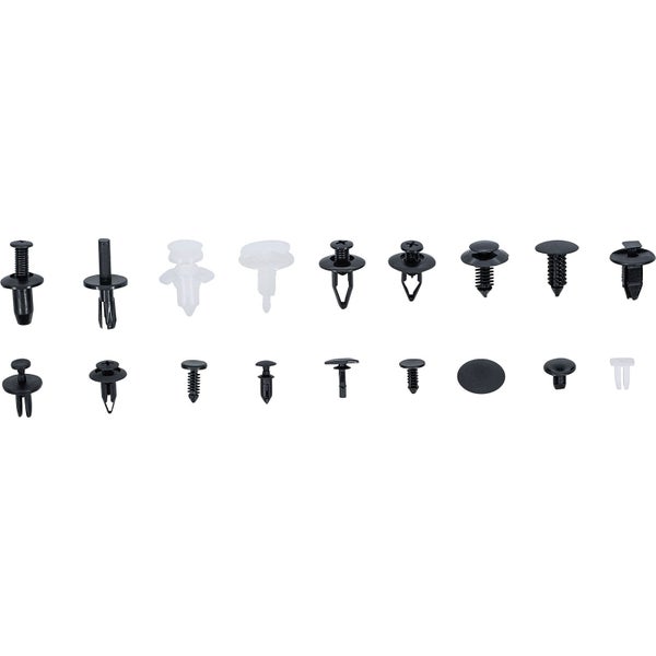 Sortiment verschiedener Kunststoffnieten