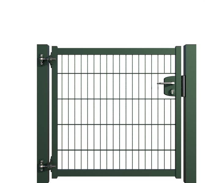 Gartentor aus Metall mit Schloss und Beschlägen