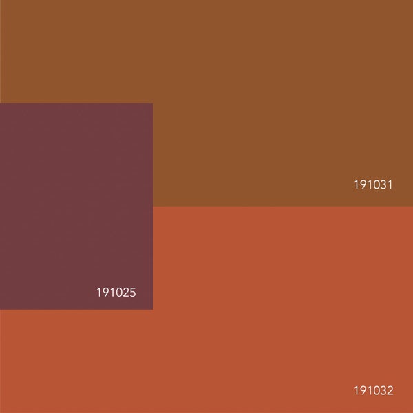 Farbauswahl mit drei harmonierenden Wandfarben und den Farbnummern 191025, 191031 und 191032.