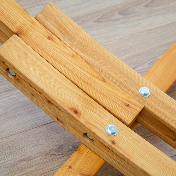 AMANKA XL Hängematten Gestell 325cm Holzgestell mit Stabhängematte Doppelhängematte Beige