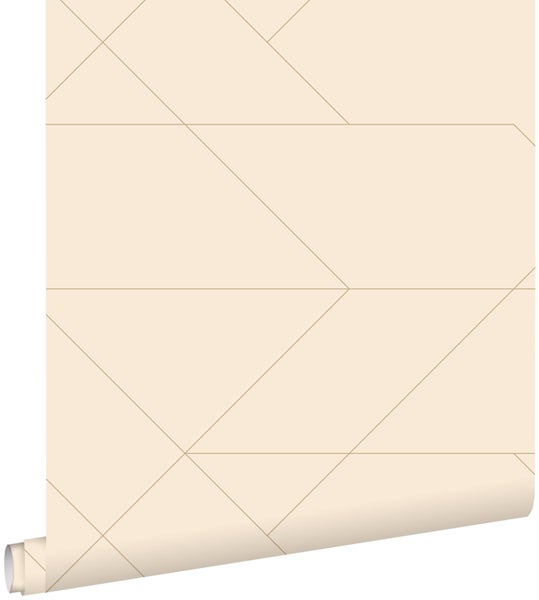 ESTAhome Tapete grafische Linien Beige - 50 x 900 cm - 139773