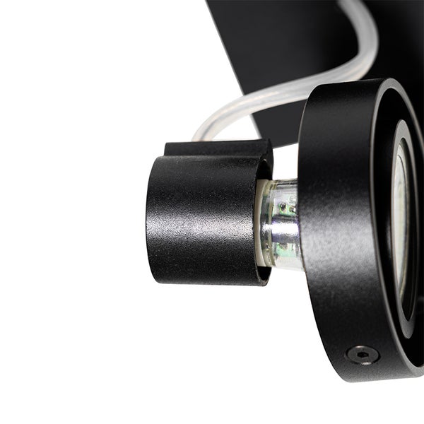 Detailaufnahme einer schwarzen LED-Leuchte