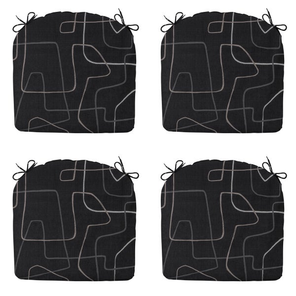 Sitzkissen Joah grau - Ca. 46x48 cm - 4er-Set