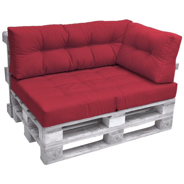 Beautissu ECO Elements Palettenkissen Seite 60x40x20cm Rot