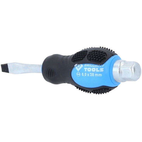 BRILLIANT TOOLS Schraubendreher Schlitz mit Schlagkappe 6,0 mm - BT034803