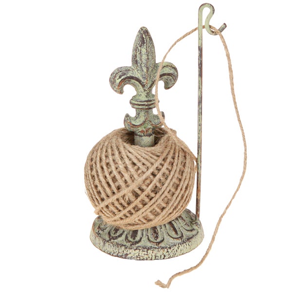 Dekorative Bindfadenrolle mit Fleur-de-Lis-Motiv