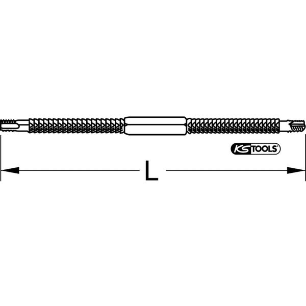 KS TOOLS Gewindefeile Zoll 230 mm - 150.1345