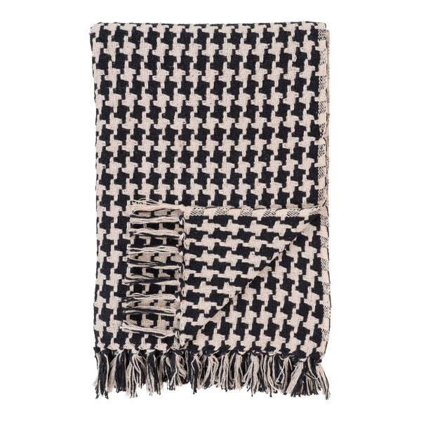 Side Plaid 130x180cm schwarz, beige. 130 X 180 X 1 cm