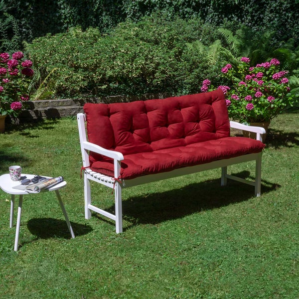 Beautissu Flair BR Bankauflage 100x50cm Rot