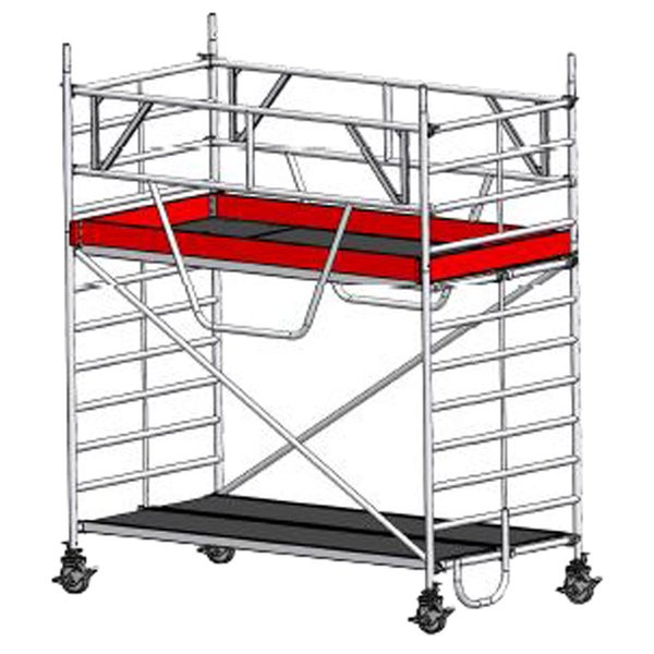 Fahrgerüst mit Rollen und Plattform