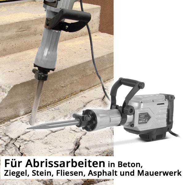 Abbruchhammer für Abbrucharbeiten an Beton, Ziegel, Stein, Fliesen, Asphalt und Mauerwerk