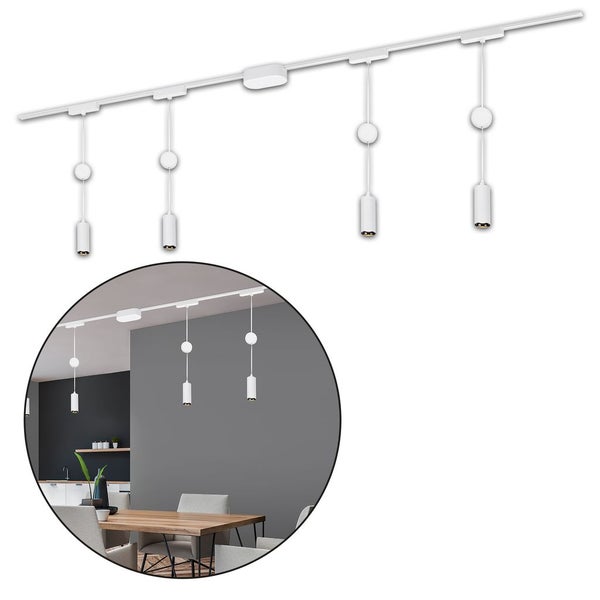 FULFILMENT ONLY Luxtrail 48V track system, set, 2m, white, 4x5W