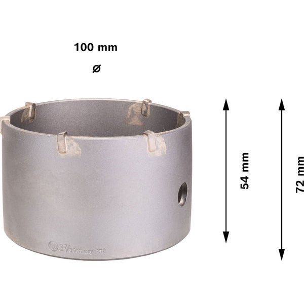 Bohrkrone mit einem Durchmesser von 100 mm