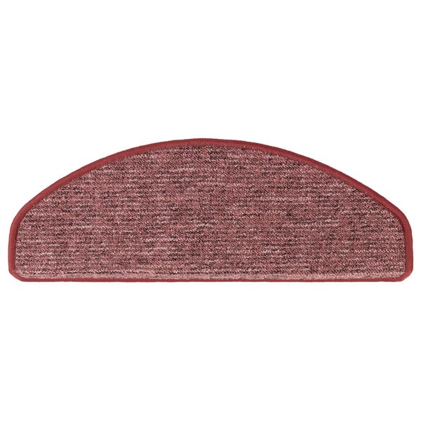 FLOORDIREKT Stufenmatte Alto - Selbstklebend - Rot - Halbrund - 23,5 x 65 cm