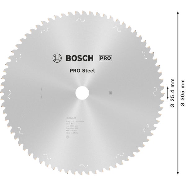 Bosch Pro Kreissägeblatt Pro Steel, Durchmesser 305 mm
