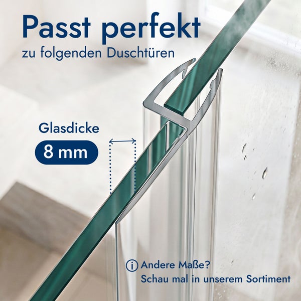 Duschdichtung passend für eine Glasdicke von 8 Millimetern.