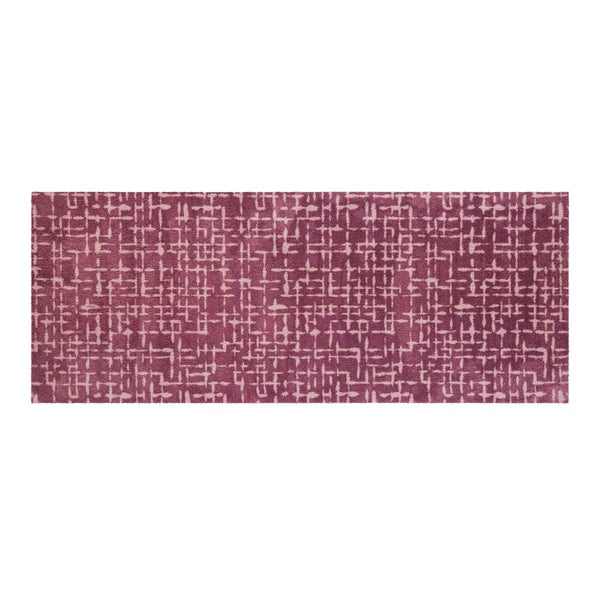 Akzente Feel Badematte mit Motiv in Aubergine Fußmatte 80 x 200 cm, rutschfest, saugfähig