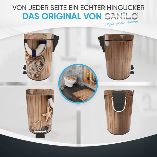 Sanilo Kosmetikeimer 3L mit Absenkautomatik Maritime