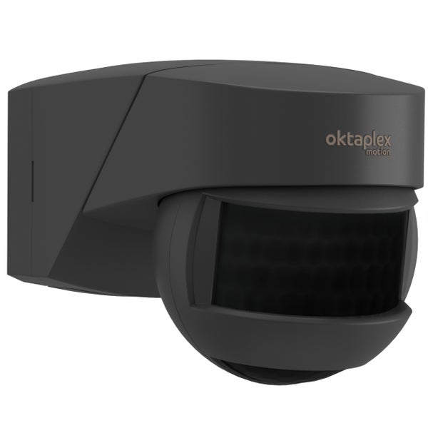 Oktaplex Lea 180° Bewegungsmelder Aussen mit Unterkriechschutz IP54 anthrazit