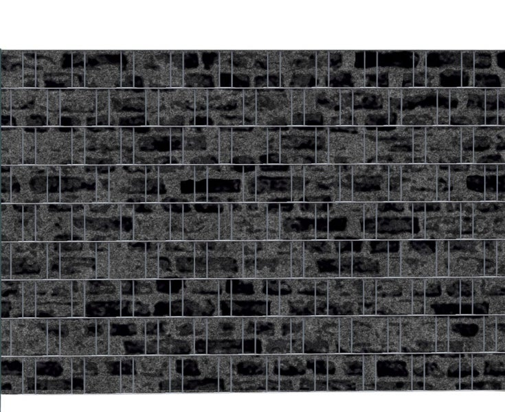 Gabione mit Steinfüllung als Zaunelement