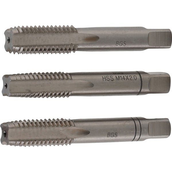 BGS Gewindebohrer-Satz Vor-, Mittel- und Fertigschneider HSS-G M14 x 2,0 3tlg. - 927