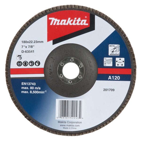 Makita Fächerschleifscheibe 180 mm A120 - D-63541