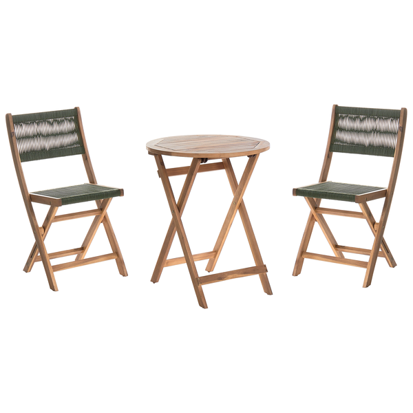 Bistro Set klappbar PROSSEDI Akazienholz Grün