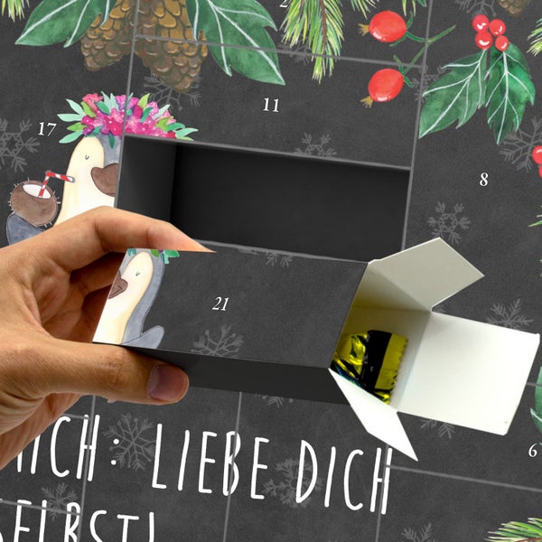 Mr. & Mrs. Panda Befüllbarer Adventskalender Pinguin Kokosnuss - Schwarz