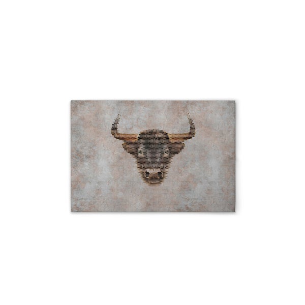Wandbild mit einem Stierkopfmotiv