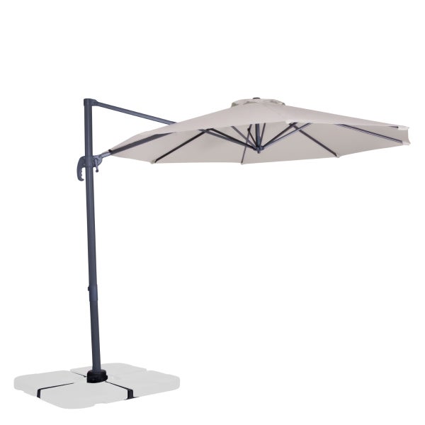 Freiarm-Sonnenschirm mit Ständer