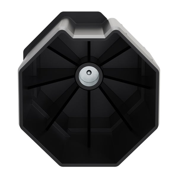 Schirmständerfuß aus Kunststoff, Detailansicht von oben