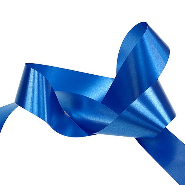 Blaues Geschenkband aus Stoff