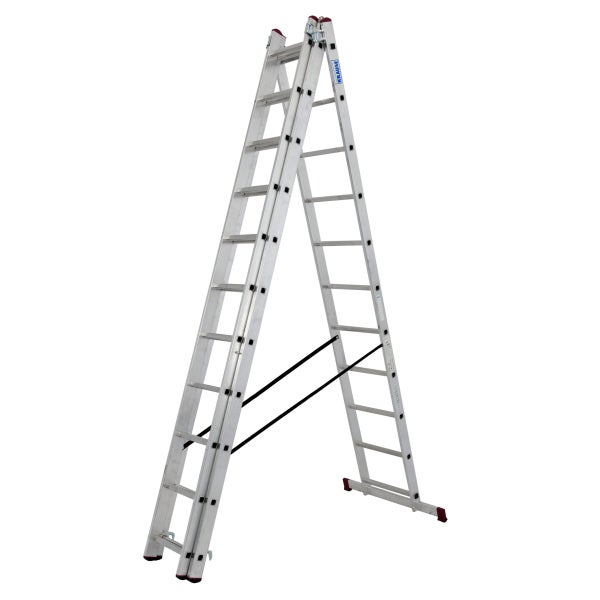 Krause Corda Aluminium-Vielzweckleiter 3x11 Sprossen