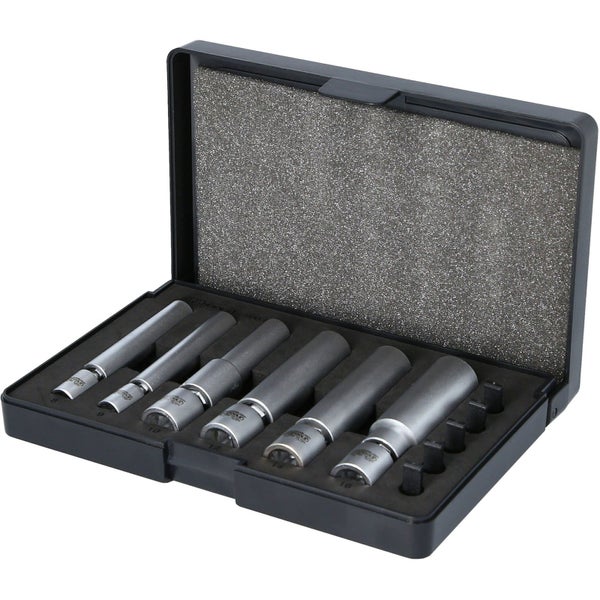KS TOOLS 1/4 + 3/8 Spezial-Glüh- und Zündkerzen-Stecknuss-Satz mit Gelenk 11tlg. - 500.7325