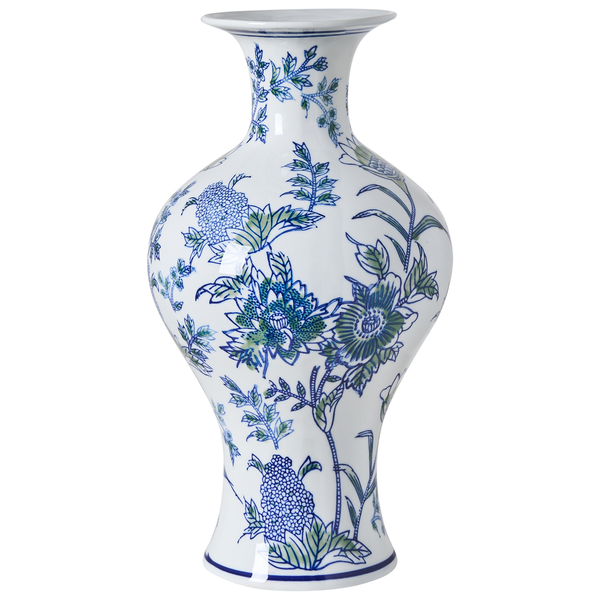 Vase aus Keramik mit Blumenmuster