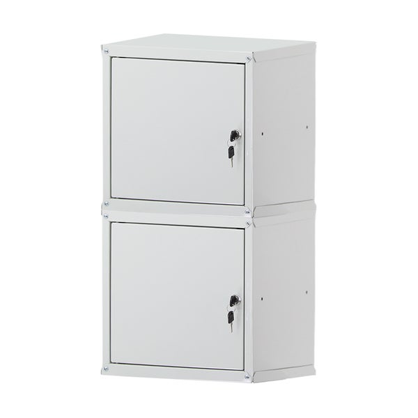 PROREGAL Mega Deal 2x Schließfachwürfel Cubic HxBxT 35 x 35 x 35 cm Grau