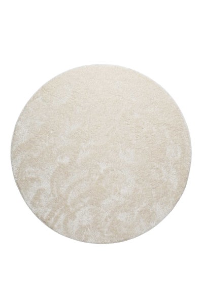 Teppich Rund Creme Weiß Hochflor Flavio Homie Living 120 cm rund