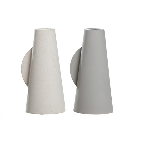 Vasen GILDE 2er Set GREZZO Tischvasen creme-grau Höhe 32,5cm Keramik