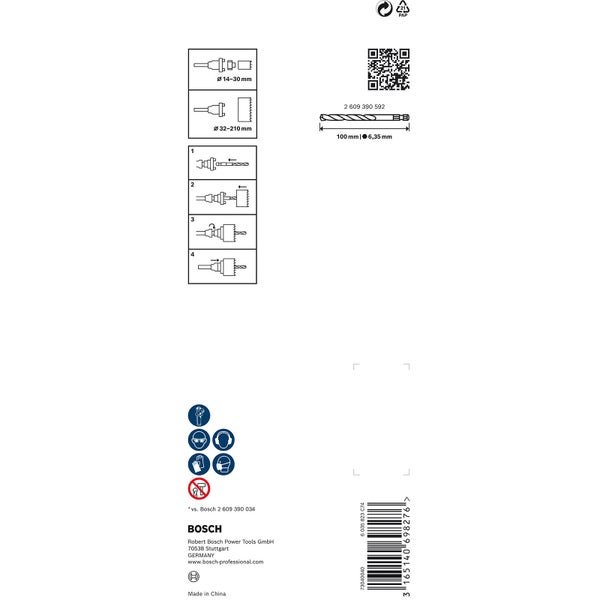 Informationen zum Bohrer und Sicherheitshinweise