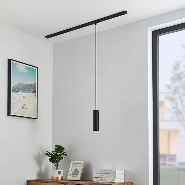 Lindby Pendellampe für 1-Phasen-Schienensysteme, Hängeleuchte Esszimmer Wohnzimmer 1x GU10 ohne Leuchtmittel (Schienensystem nicht im Lieferumfang)