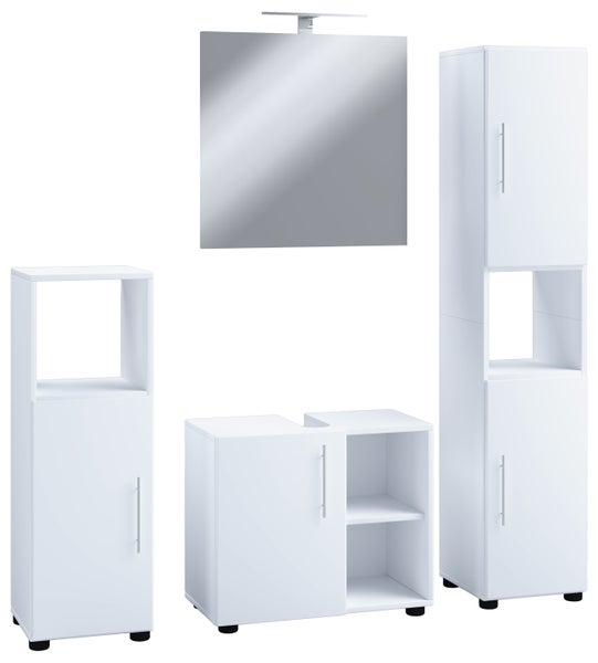 4-tlg. Badmöbel Set Komplett Badschrank Flandu Ill