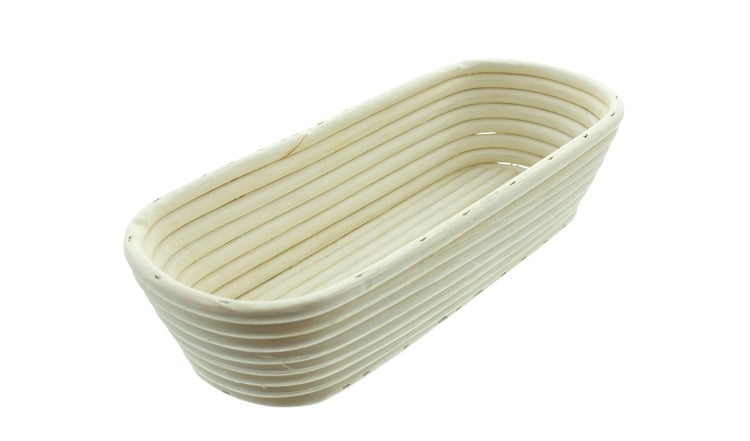 FRANK FLECHTWAREN | Gärkorb Bread, länglich, RATTAN, METALL, 30 x 12 x 6,5 cm